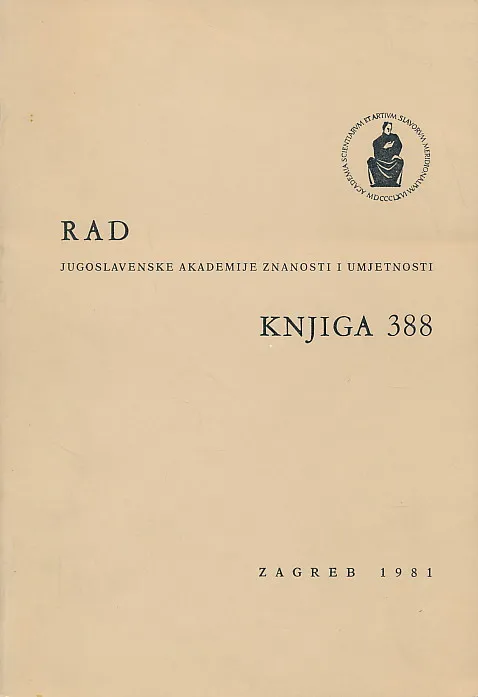 Rad JAZU knjiga 388/1981