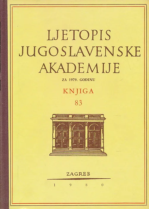 Ljetopis JAZU za 1979. godinu knjiga 83