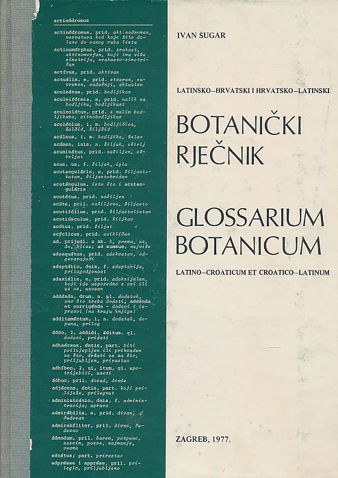 Botanički rječnik - Glossarium botanicum
