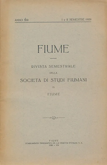 Fiume I e II semestre 1929