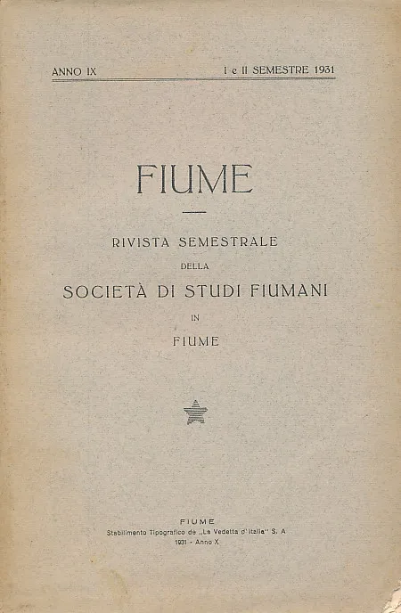 Fiume I e II semestre 1931