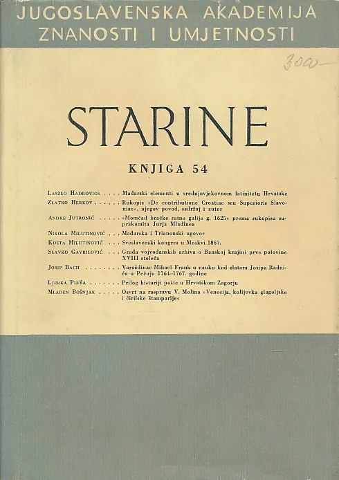 Starine, knjiga 54