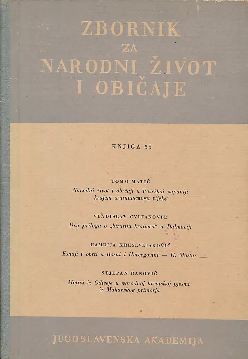 Zbornik za narodni život i običaje Južnih Slavena 35/1951