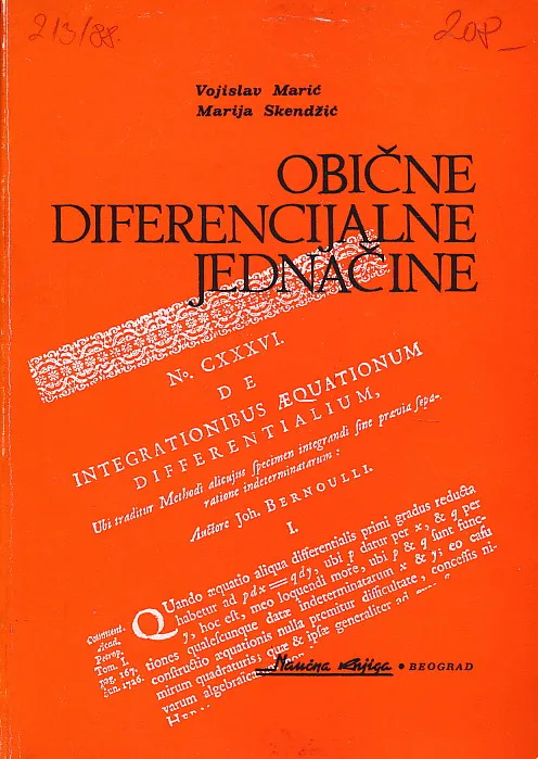 Obične diferencijalne jednačine