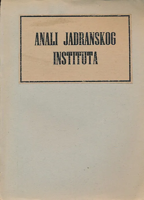 Anali Jadranskog instituta sv.II.