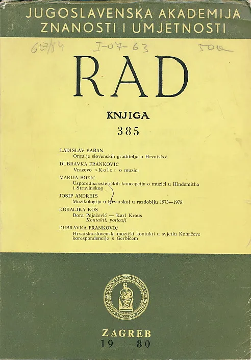 Rad JAZU 385/1980