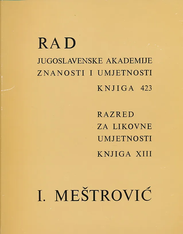 Ivan Meštrović : Rad JAZU 423