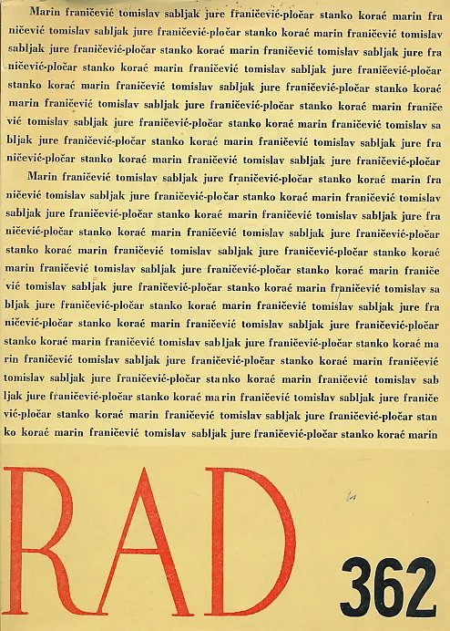 Rad JAZU, knjiga 362/1972
