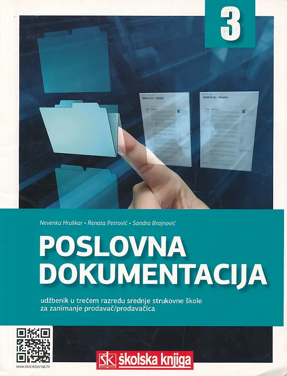 Poslovna dokumentacija udžbenik u trećem razredu srednje strukovne škole za zanimanje prodavač/prodavačica