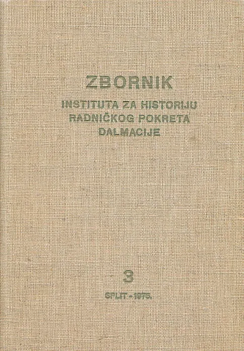 ZBORNIK Instituta za historiju radničkog pokreta Dalmacije 3