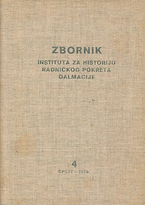 ZBORNIK Instituta za historiju radničkog pokreta Dalmacije 4