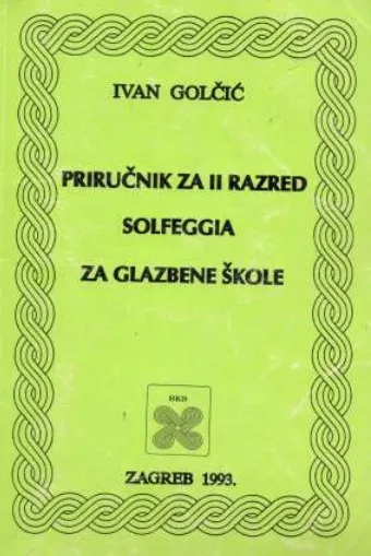Priručnik za II. razred solfeggia za glazbene škole
