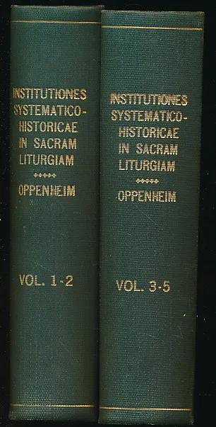 Institutiones systematico-historicae in sacram liturgiam. Series II. Liturgia fundamentalis.