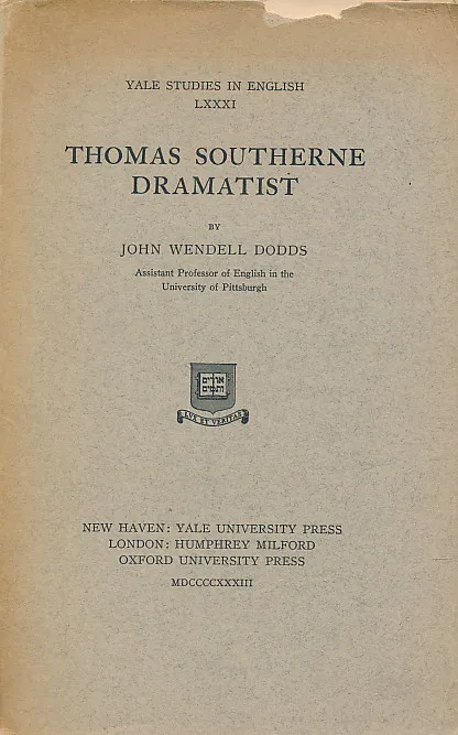 Thomas Southerne Dramatist