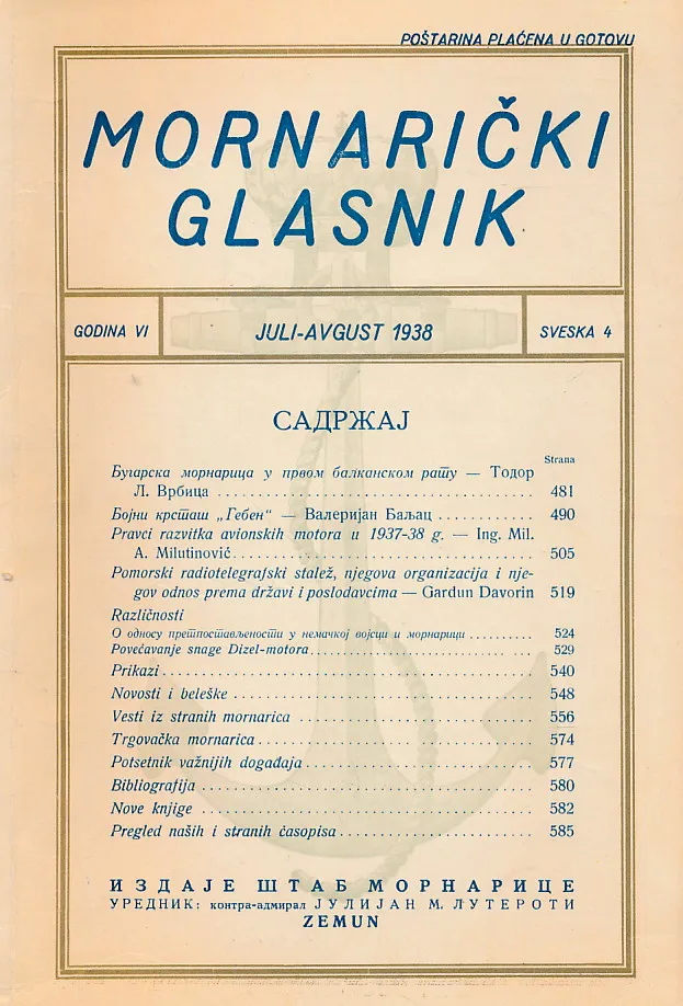 Mornarički glasnik 4/1938