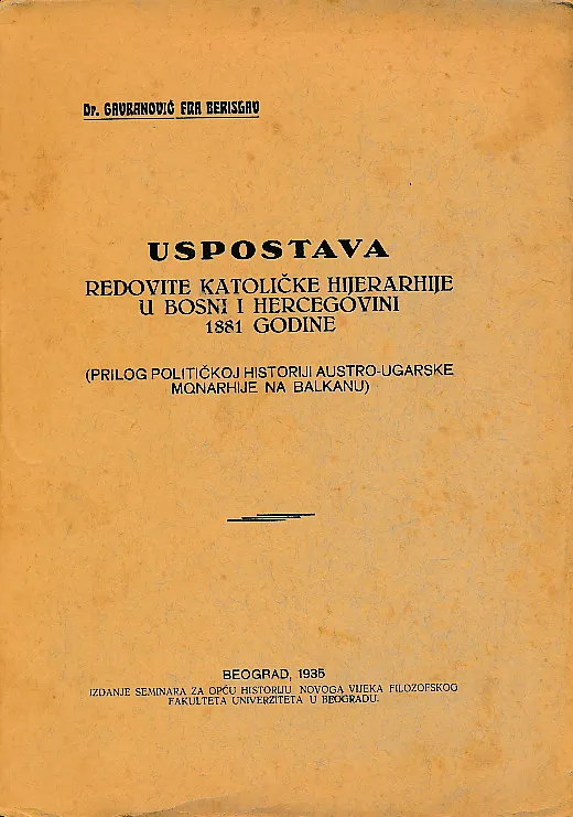 Uspostava redovite katoličke hijerarhije u Bosni i Hercegovini 1881. godine