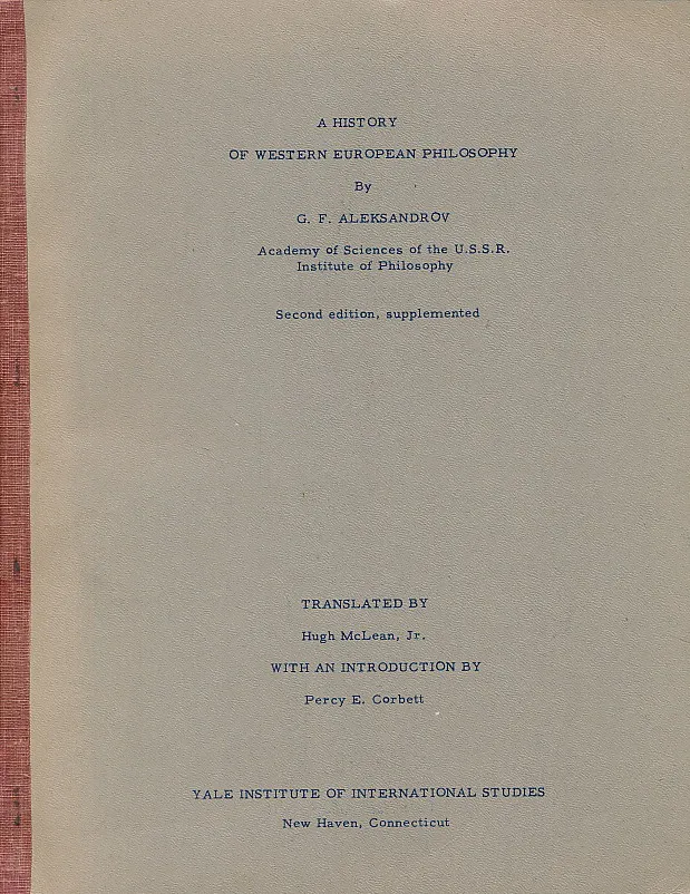 A History of Western European Philosophy