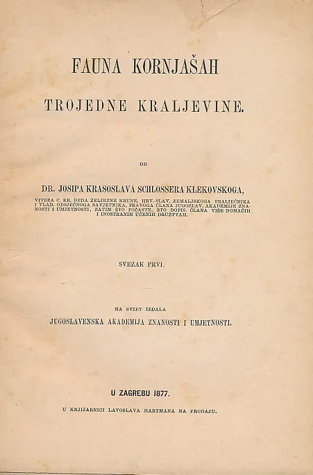 Fauna kornjaša trojedne kraljevine I. sv