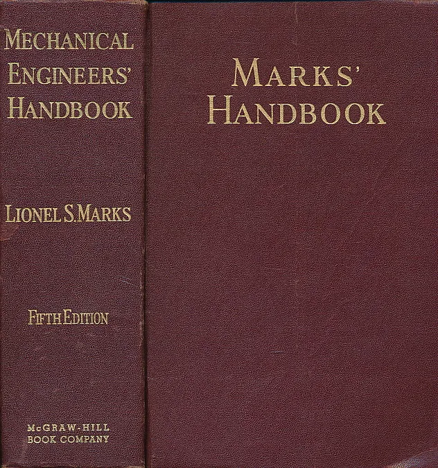 Marks Handbook: Mechanical Engineers Handbook 5th Edition