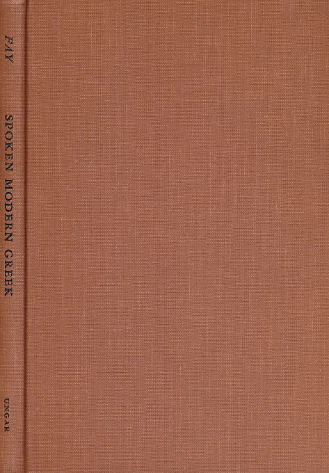 A Practical Introduction To Spoken Modern Greek