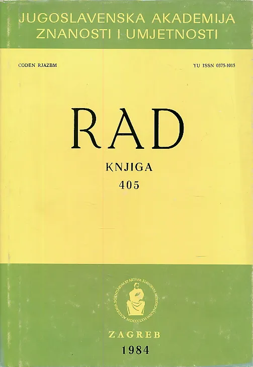 Rad JAZU 405/1984