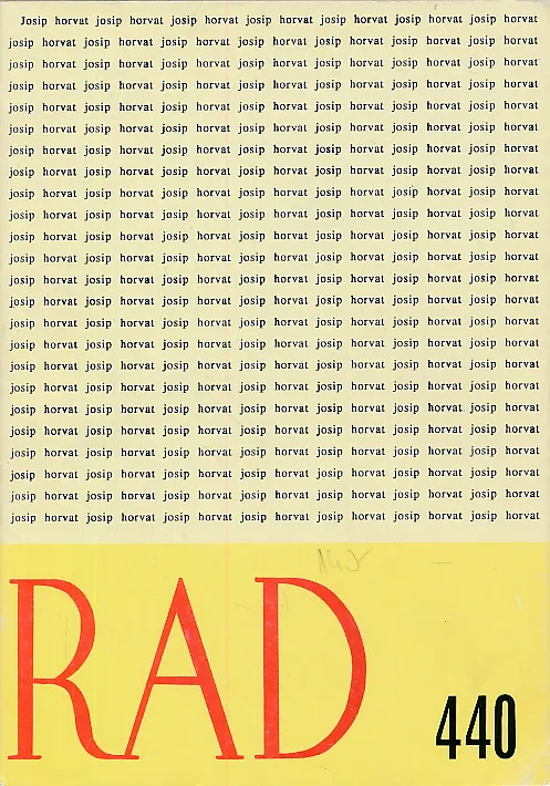 Rad JAZU 440/1989 Josip Horvat,  Preživjeti u Zagrebu - Dnevnik 1943-1945.