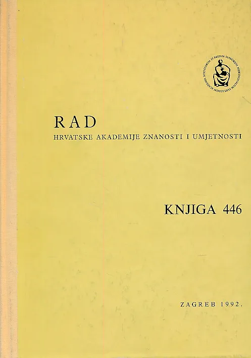 Rad HAZU 446/1992