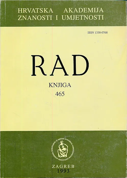 Rad HAZU 465/1993