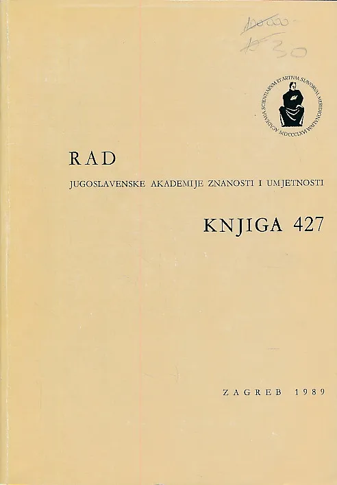 Rad JAZU 427/1989