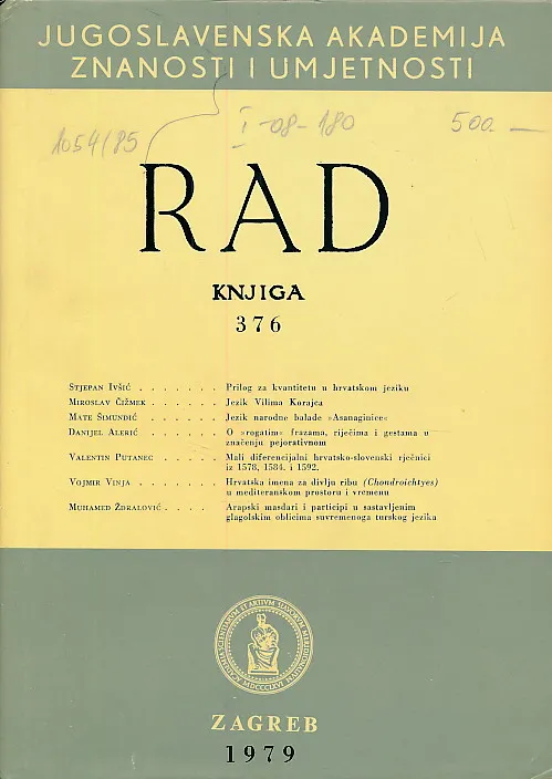 Rad JAZU 376/1979