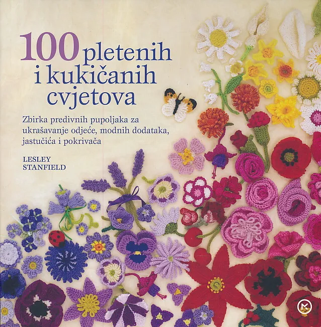 100 pletenih i kukičanih cvjetova