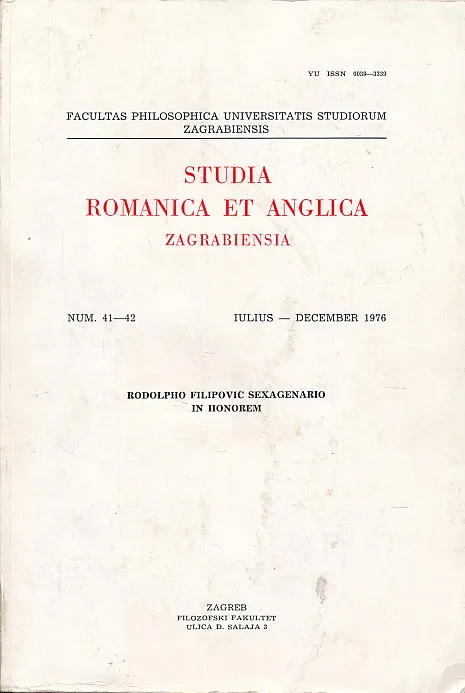 Studia Romanica et Anglica Zagrabiensia 41-42