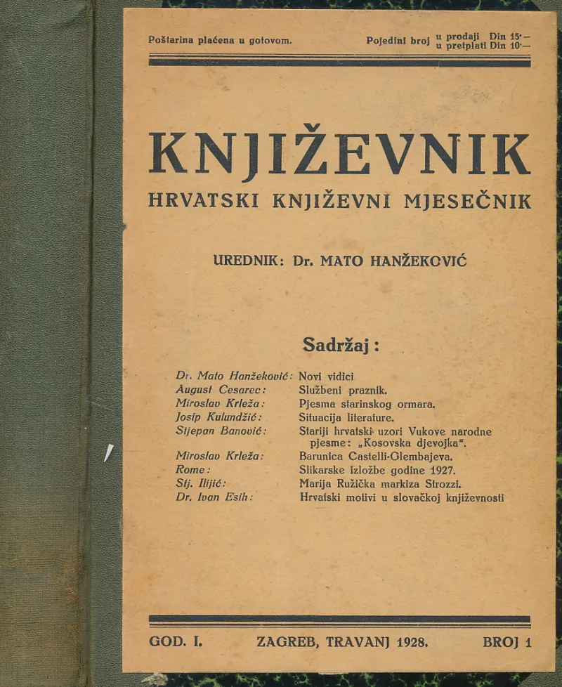 Književnik 1-9/1928