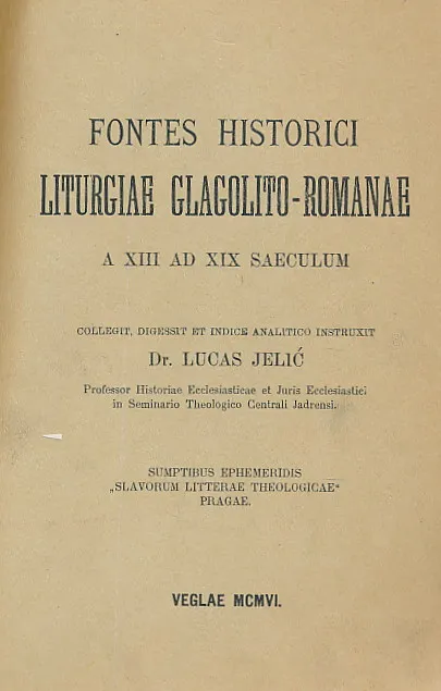 Fontes historici liturgiae glagolito-romanae