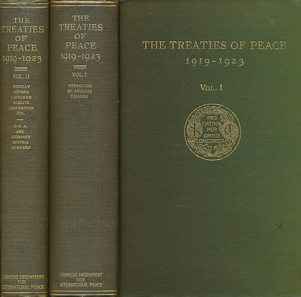 The Treaties of Peace 1919. - 1923. I-II