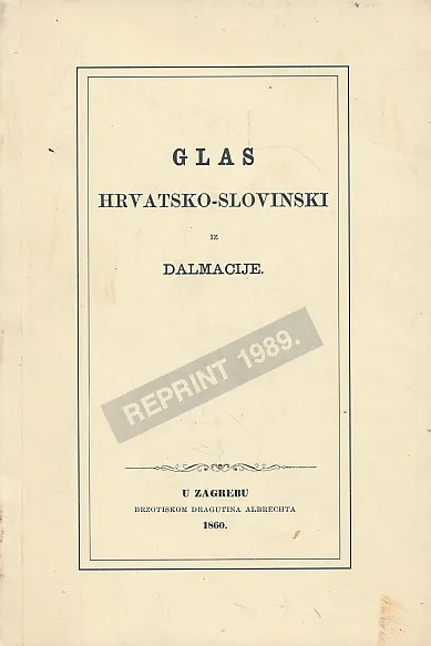 Glas hrvatsko-slovinski iz Dalmacije