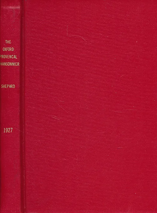 The Oxford Provencal Chansonnier