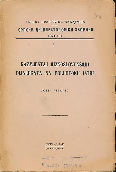 Razmeštaj južnoslovenskih dijalekata na pouluotoku Istri