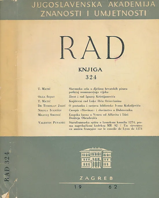 Rad JAZU Knjiga 324/1962