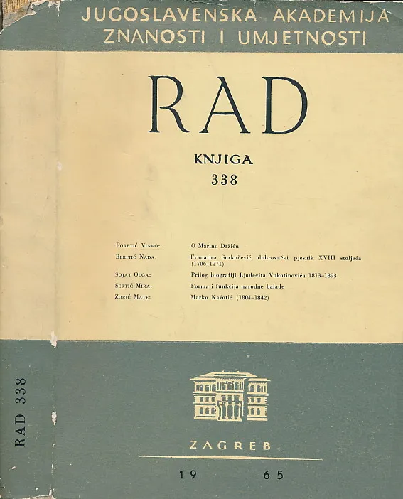 Rad JAZU Knjiga 338