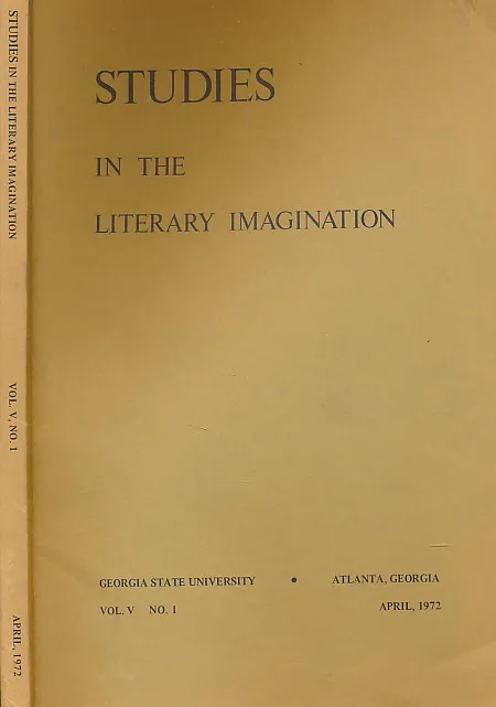 Studies in the Literary Imagination Vol V, number 1