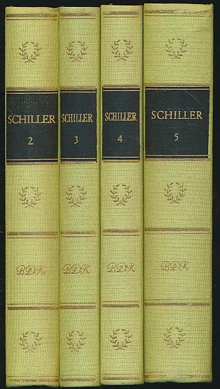 Schillers Werke in fünf Bänden - Band 2, 3, 4, 5 (4 Bücher)