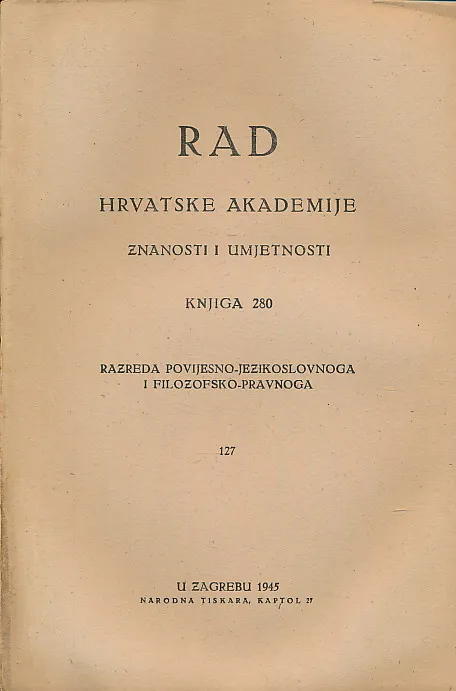 Rad HAZU 280/1945