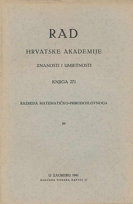 Rad HAZU. Knjiga 271/1941