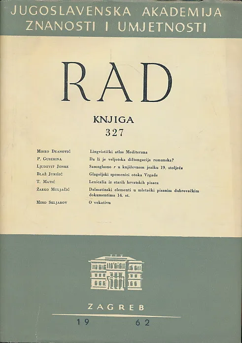Rad JAZU 327/1962