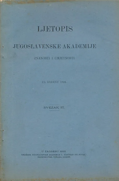 Ljetopis JAZU 37/1923