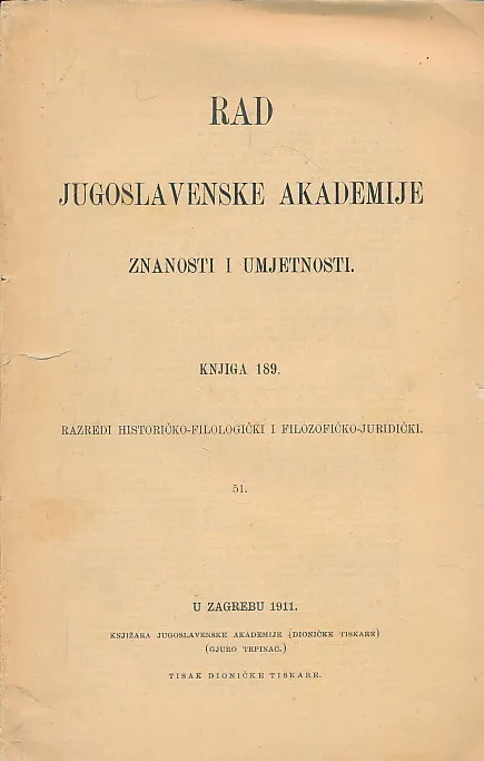 Rad JAZU 189/1911