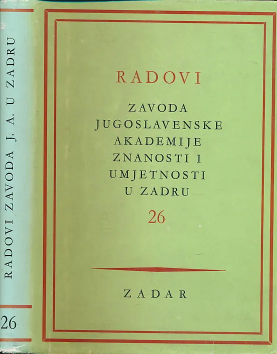 Radovi Zavoda JAZU u Zadru 26/1979