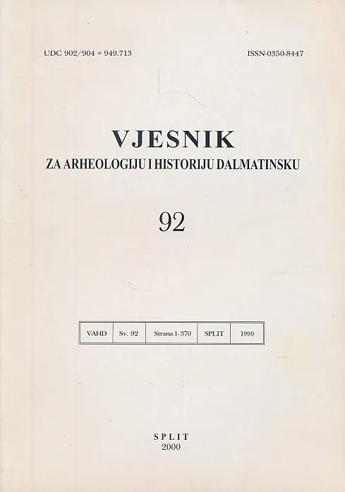 Vjesnik za arheologiju i historiju dalmatinsku 92/2000