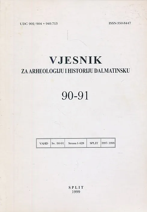 Vjesnik za arheologiju i historiju dalmatinsku 90-91/1999